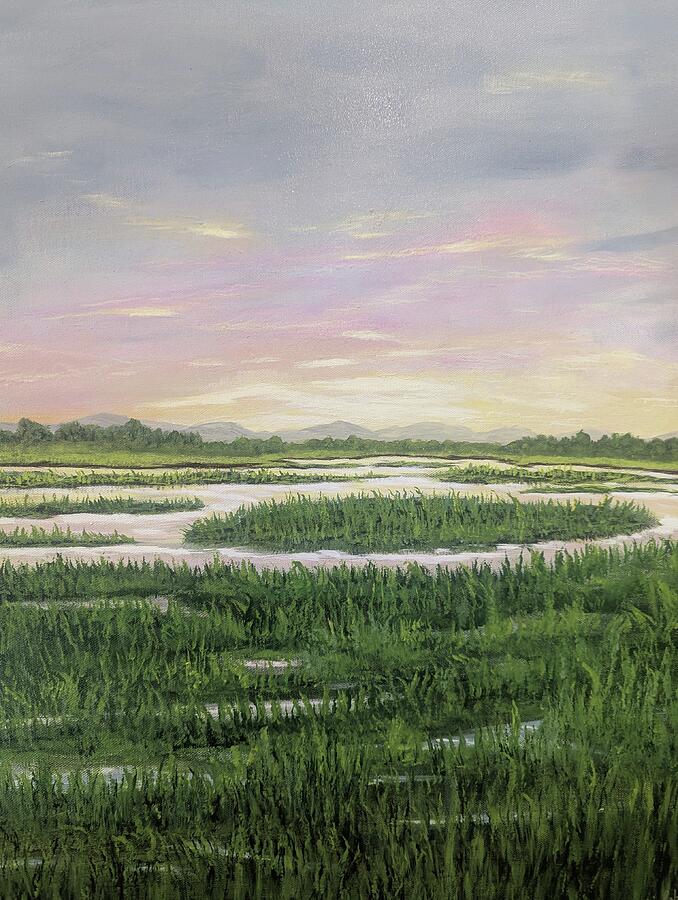 Lowcountry marsh art for sale: Southern Lowlands by Leslie Salvo Roberts, listed for $275