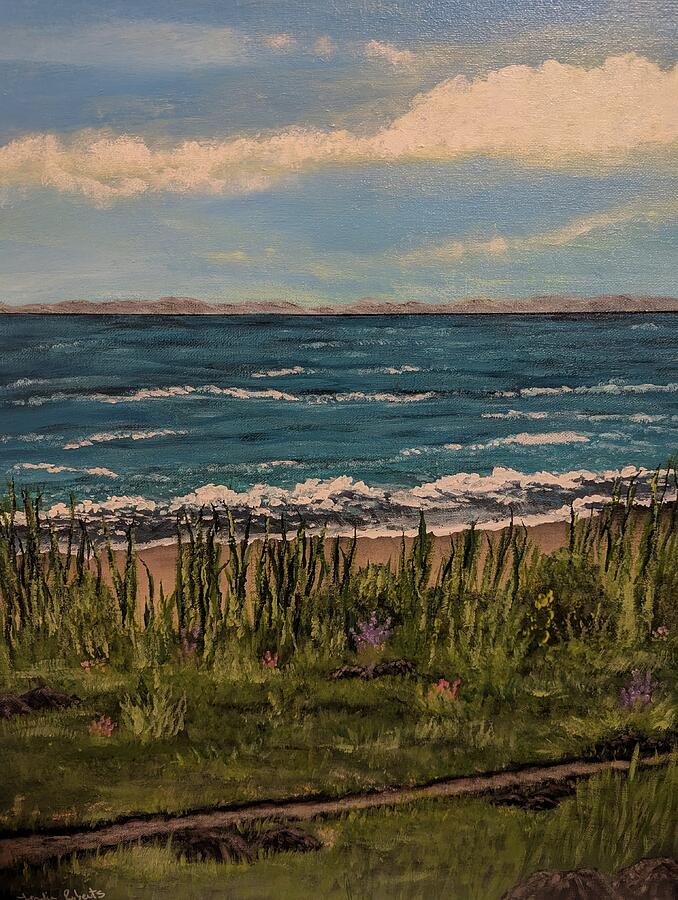 Large Lowcountry paintings: XL 36 x 48 original - Coastal Quiet by Leslie Salvo Roberts, listed for $550